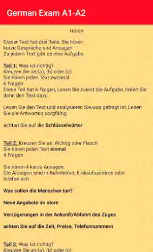 German Exam A1-A2 tips 3