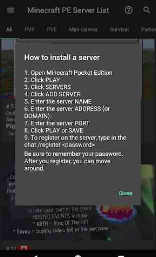 Lista de servidores para Minecraft Pocket Edition 3