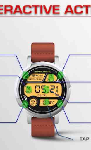 Marine Digital Watch Face & Clock Live Wallpaper 4