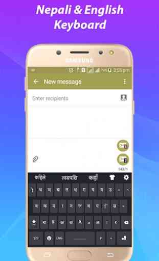 Nepali e Inglês teclado: Nepali digitação teclado 2