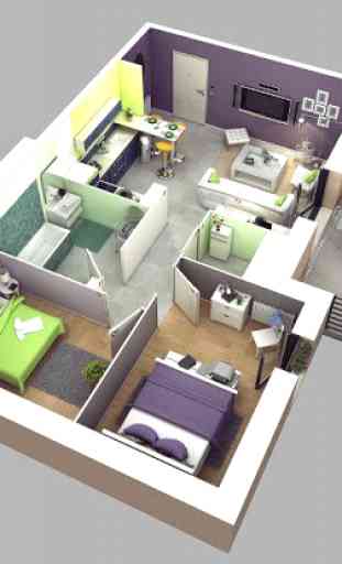 Planos de casa da Casa 3D 3