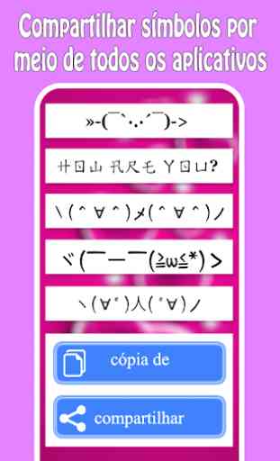 Símbolo e caracteres de texto - Emoticons Kaomoji 4