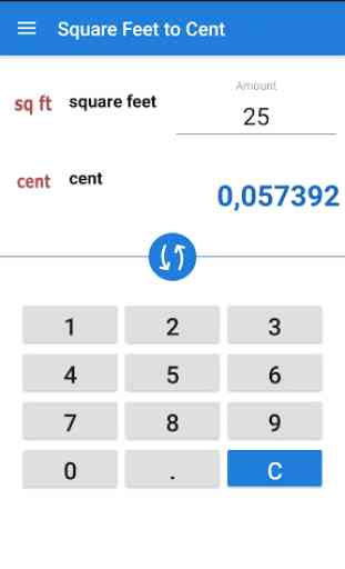 Square Feet to Cent / sq ft to cent converter 1