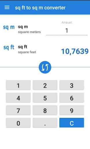 Square Feet to Square Meters / sq ft to sq m 2