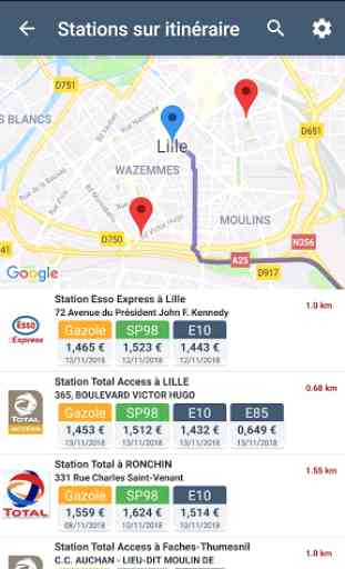 Stations Carburant et Prix Essence 3