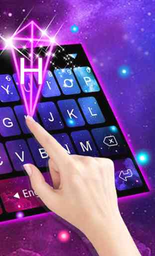 Tema Keyboard Galaxy 3d Hologram 2