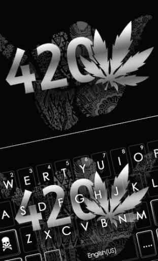 Tema Keyboard Metal Weed 420 1
