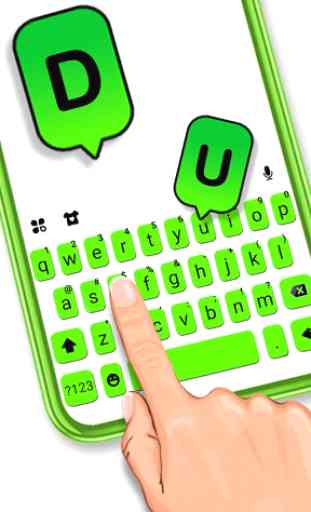 Tema Keyboard Neon Green Chat 2
