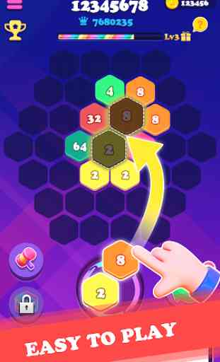2048 Hexagon - Hexagon Puzzle 1