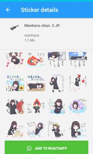 Menhera-chan Stickers for WhatsApp 2019 1