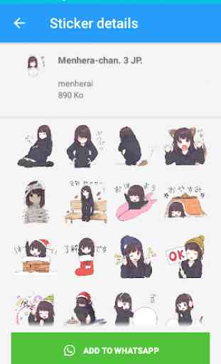 Menhera-chan Stickers for WhatsApp 2019 2