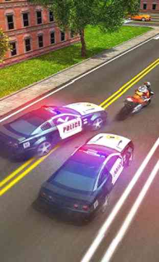 Moto escapar polícia perseguição: moto vs carro 3