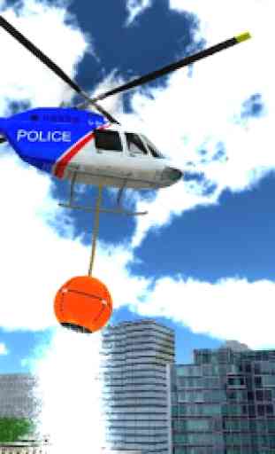 Police Helicopter City Flying 1