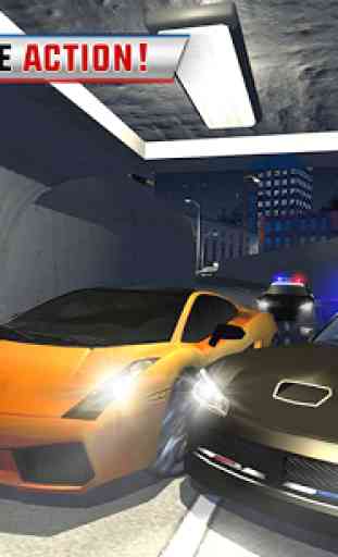 Polícia Noite Carro Escapar 3D 1