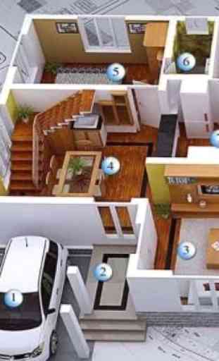 Projetos de plano de casa 3D 2