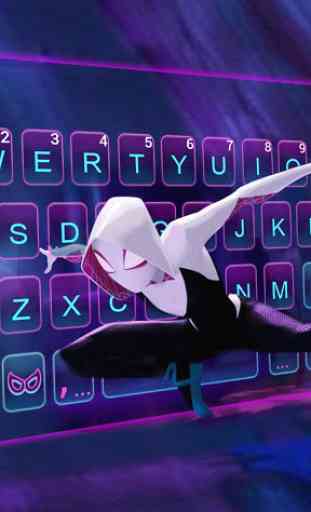 Tema Keyboard Spider Gwen 1