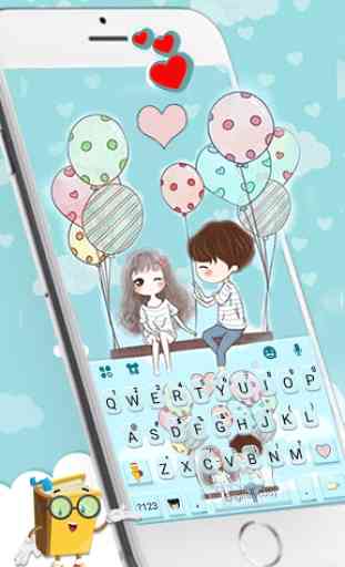 Tema Keyboard Sweet Couple Love 2 2