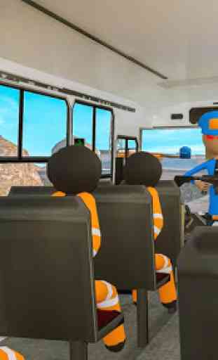 Transporte Stickman Prisioneiro Ônibus Dirigindo 2