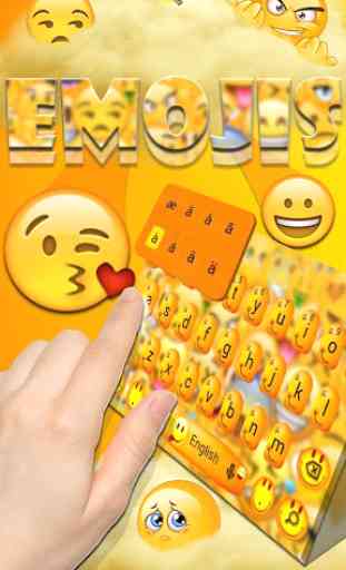 Cute Face Emoji Keyboard Theme 2