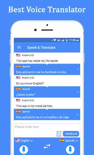 Fale e traduza tradutor de voz e intérprete 1