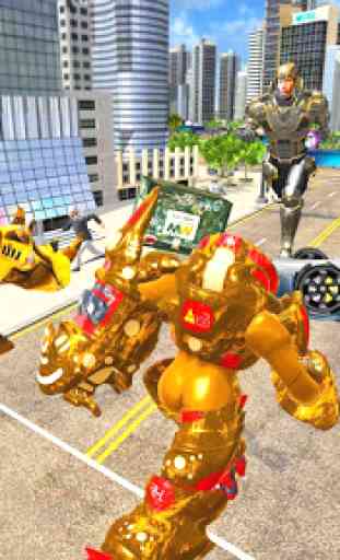 Grand US Rhino Robot City Battle 4