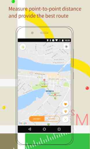 Régua de Mapa GPS – Medir Distância & Área GPS 2