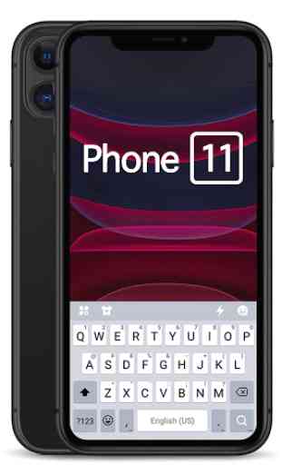 Tema Keyboard Black Phone 11 2