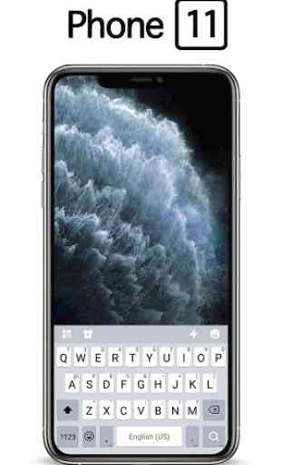 Tema Keyboard Silver Phone 11 Pro 1