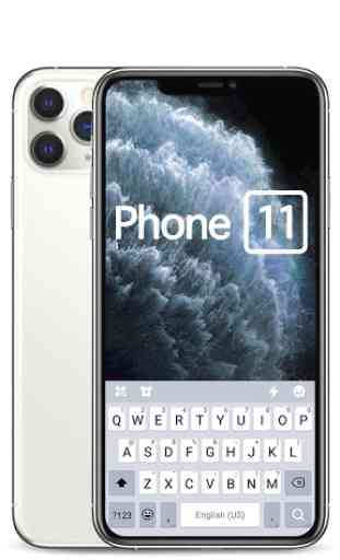 Tema Keyboard Silver Phone 11 Pro 2