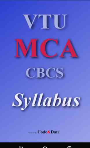VTU Syllabus - MCA (CBCS) 1