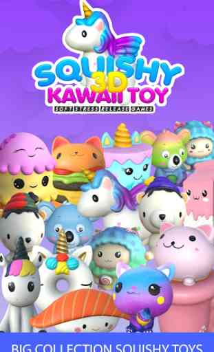 Brinquedos Squishy 3D kawaii jogos estresse suave 1