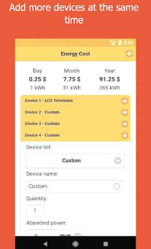 Calculadora de custos de energia 3