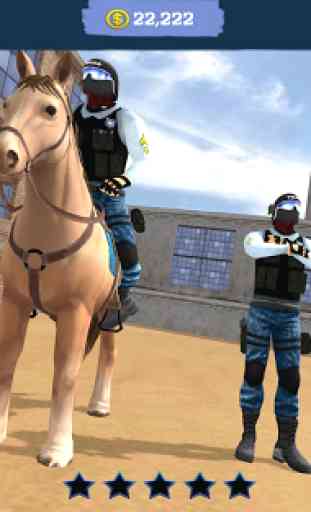 Cavalo de polícia montado 3D 2