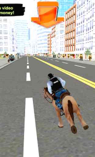 Cavalo de polícia montado 3D 3