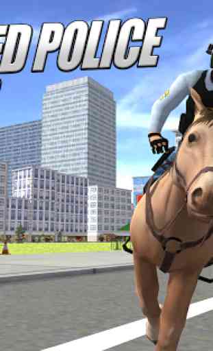 Cavalo de polícia montado 3D 4