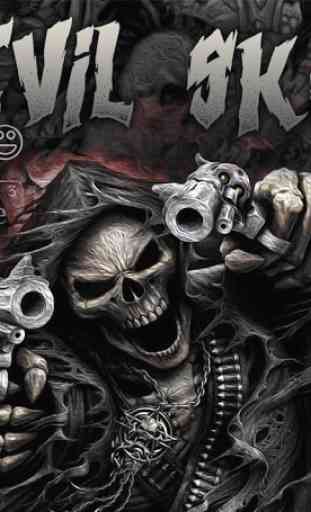Devil Death Skull Gun Keyboard Theme 1