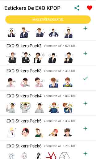 EXO Stickers KPop para Whatsapp 2