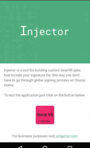 Injector for GearVR 3