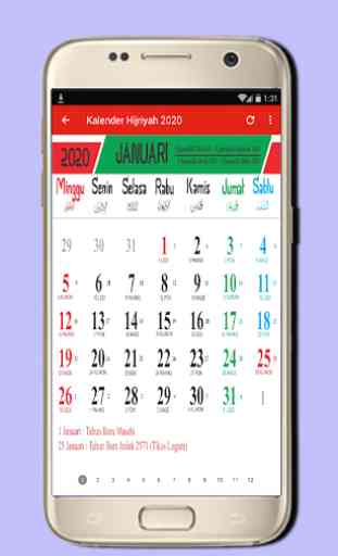 Kalender 2020 Jawa & Hijriyah 3
