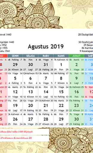 Kalender Jawa 2019 3
