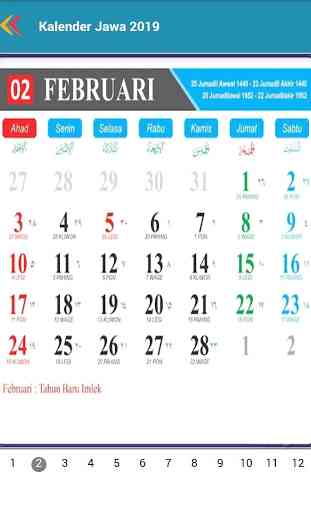 Kalender Jawa Masehi 2019 - 2021 4
