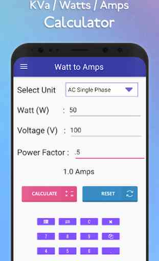 kva / amps / watts calculator 3