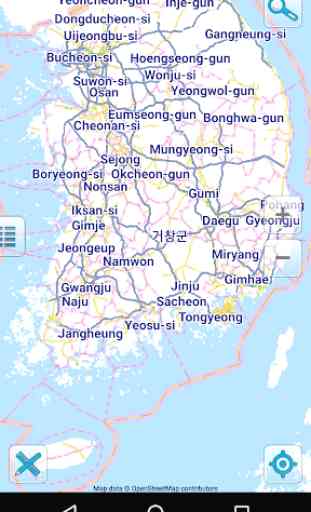 Map of South Korea offline 1