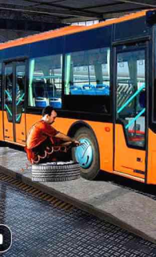 Moderna lavagem de ônibus: ônibus mecânico 1