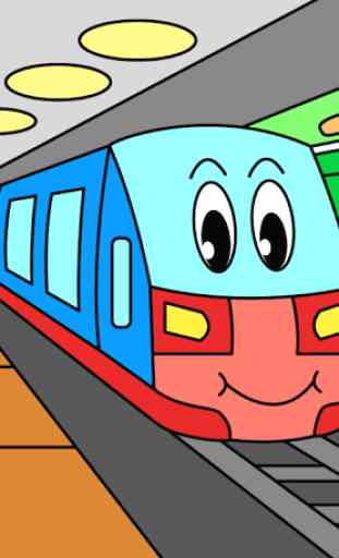 Páginas para colorir para crianças: transporte 3