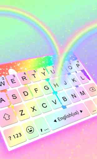 Tema Keyboard Rainbow Fonts word 1