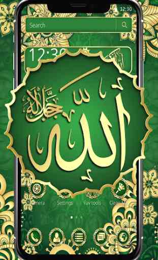 Tema lindo de Allah verde 1