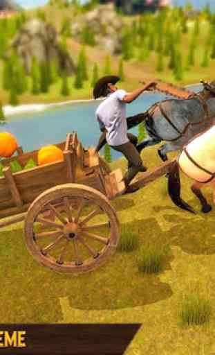 transporte de fazenda de carrinho de cavalo 3
