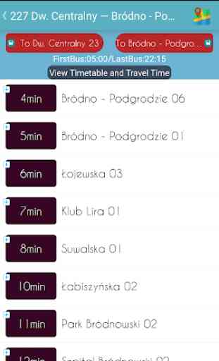 Warsaw ZTM Bus/Train/Tram Timetable 3