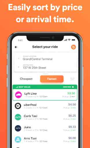 Bellhop - Get the fastest and cheapest rides 2